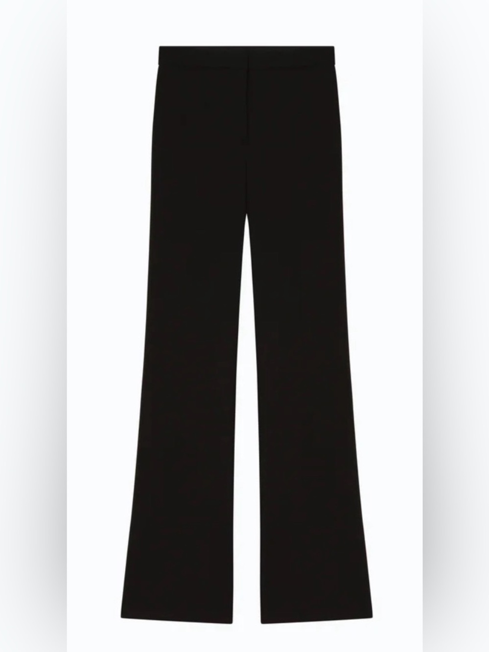 PINKO Italian high-waisted black flared trousers embroidered love birds logo 42
